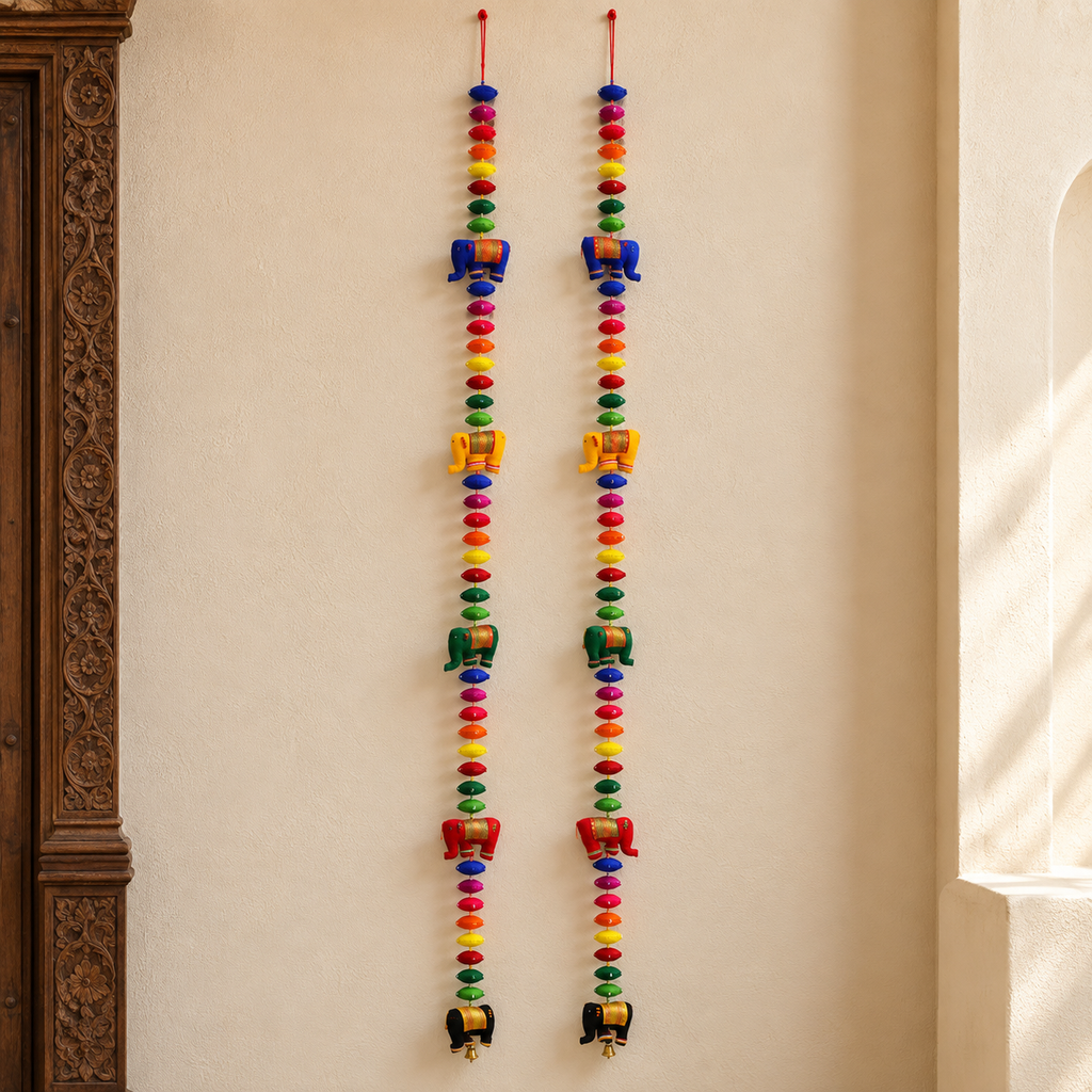 Handmade Decorative Elephant Beaded Door Hanging / Wall Hanging