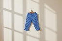 Elegant Cotton Block-Print Capri Pants / Trouser