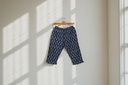 Elegant Cotton Block-Print Capri Pants / Trouser