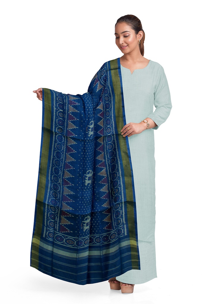 Handloom Single Ikat Patola Silk Dupatta