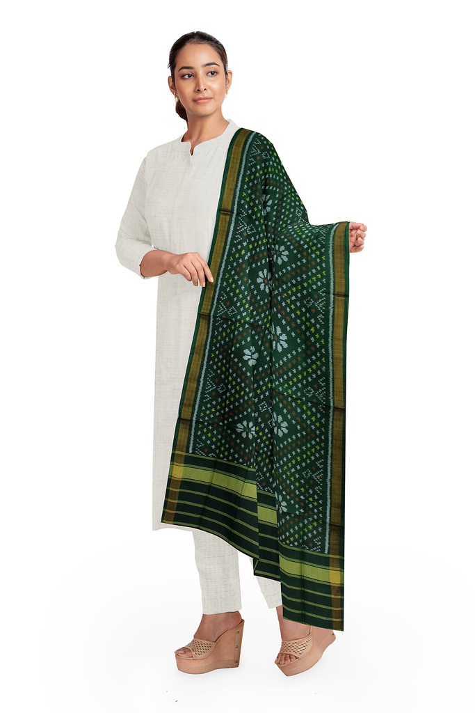 Handloom Single Ikat Patola Silk Dupatta