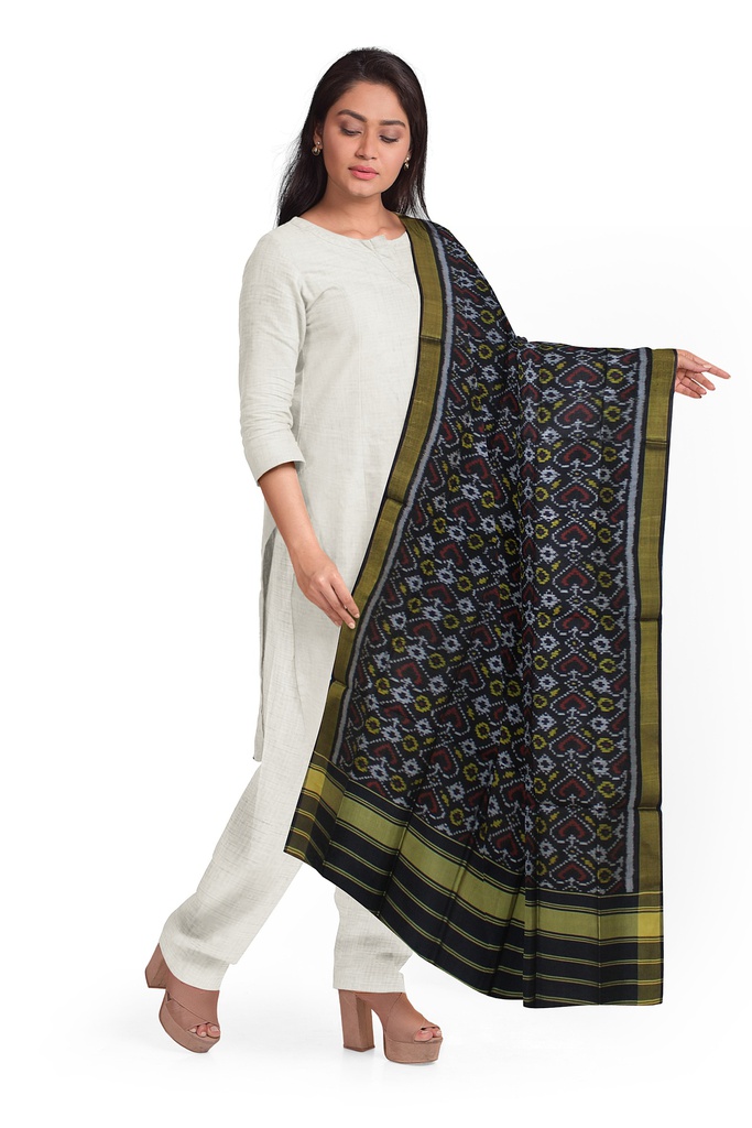 Handloom Single Ikat Patola Silk Dupatta