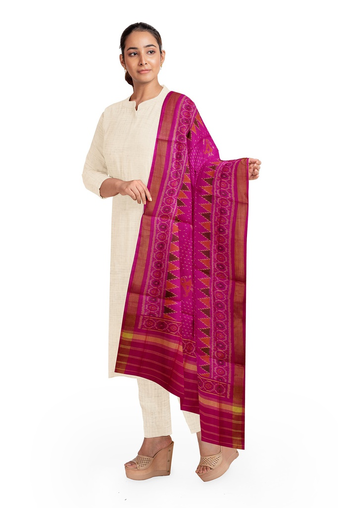 Handloom Single Ikat Patola Silk Dupatta