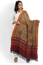 Handwoven Cotton Silk Tangaliya Ikat Dupatta