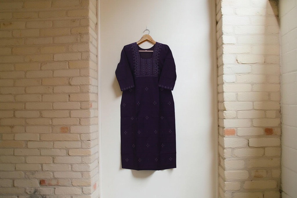 Handwoven Cotton Tangaliya Straight Kurti
