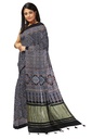 Handcrafted Ajrakh Block Print Modal Silk Saree