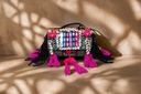 Handcrafted Banjara Boho Embroidered Shell &amp; Tassel Sling Bag