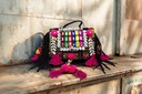 Handcrafted Banjara Boho Embroidered Shell &amp; Tassel Sling Bag