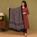 Ajrakh Hand Block Print Modal Silk Dupatta