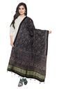 Ajrakh Hand Block Print Mashru Silk Dupatta