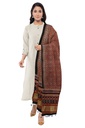 Ajrakh Hand Block Print Mashru Silk Dupatta