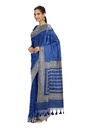 Handwoven Ashavali Saree with Traditional Zari Border