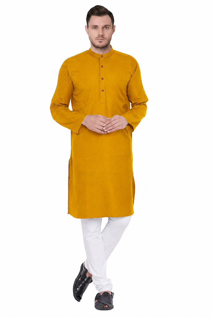 Men’s Solid Cotton Kurta