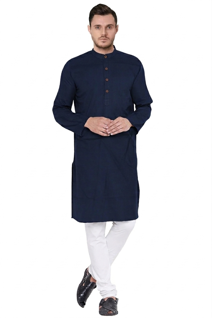 Men’s Solid Cotton Kurta