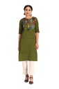 Handcrafted Applique Work Cotton Kurti Material