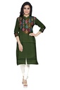 Handcrafted Applique Work Cotton Kurti Material