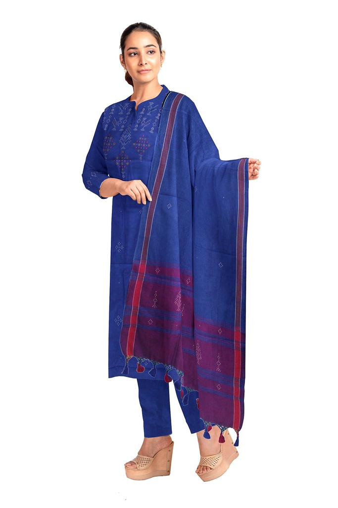 Handwoven Tangaliya Cotton Suit Set / Dress Material