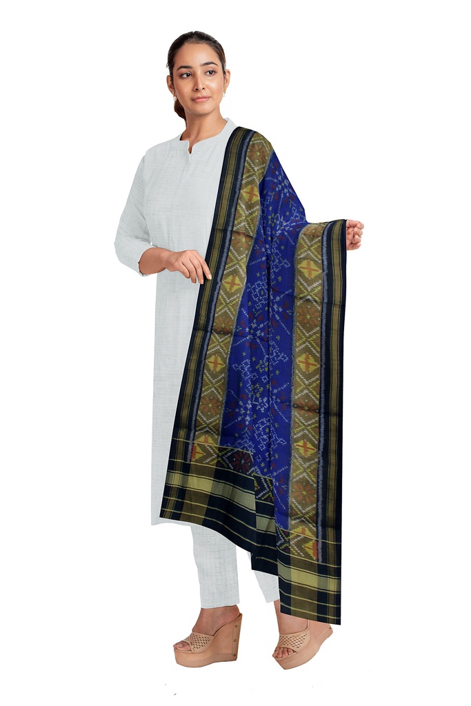 Handloom Single Ikat Patola Silk Dupatta