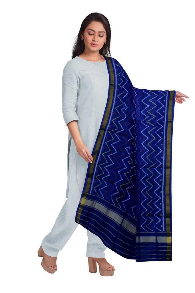 Handloom Single Ikat Patola Silk Dupatta