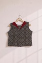 Ajrakh Hand Block Printed Cotton Crop Top