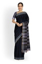 Handwoven Kala Cotton Bhujodi Saree