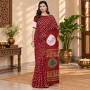 Modal Silk Bandhani Saree with Shibori Pallu