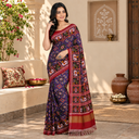 Handwoven Double Ikat Patola Silk Saree