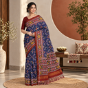 Handwoven Double Ikat Patola Silk Saree
