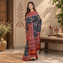 Handwoven Double Ikat Patola Silk Saree