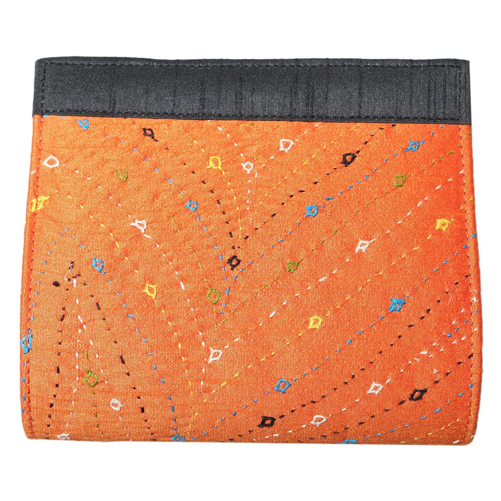 Handcrafted Orange Embroidered Clutch