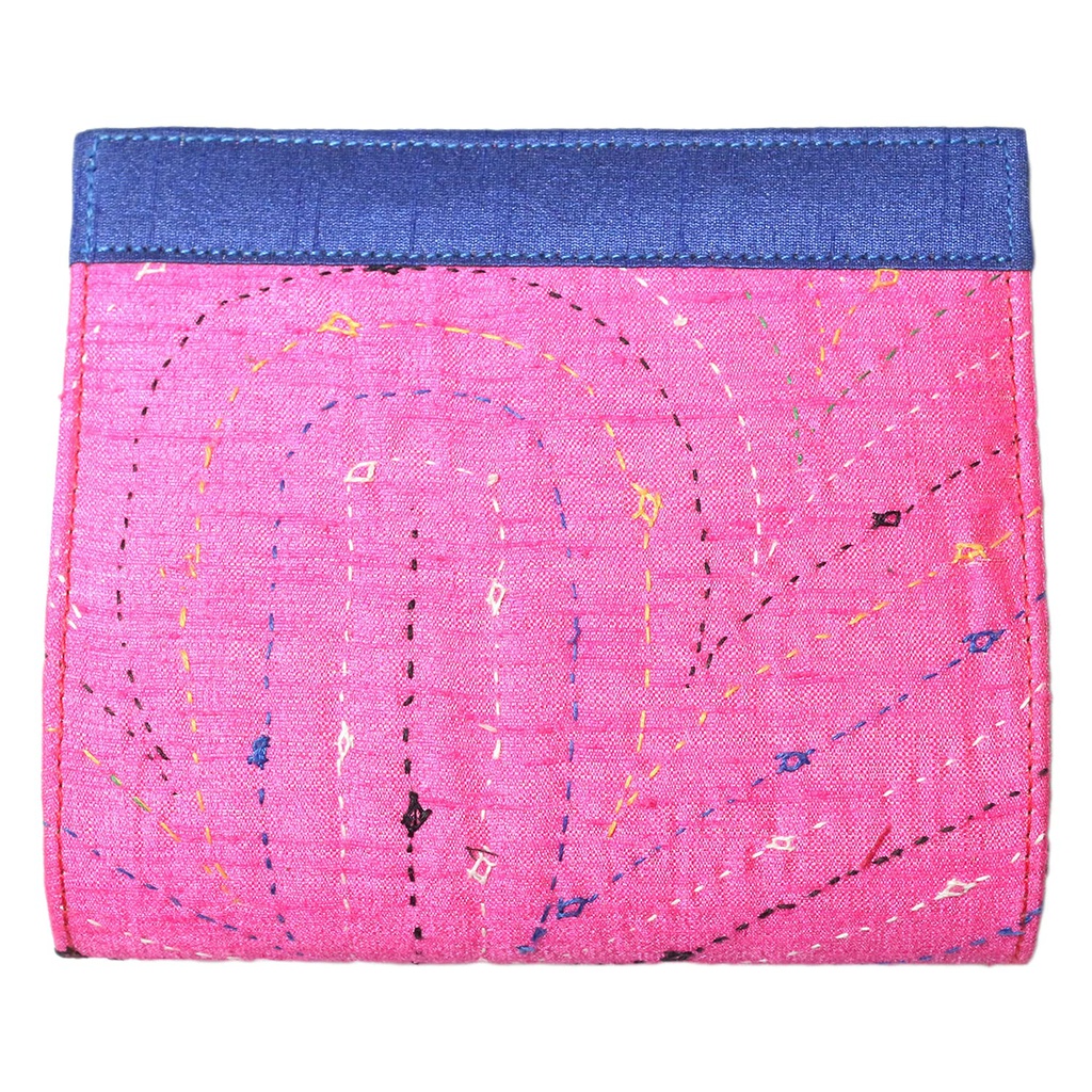 Handcrafted Pink Embroidered Clutch
