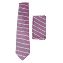 Handwoven Purple Ikat Tie With Pocket Square