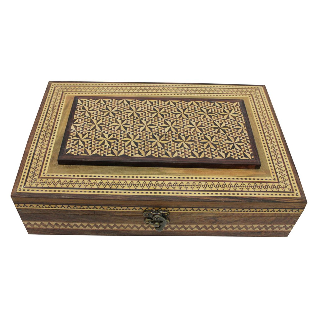 Handmade Sadeli Work Multipurpose Decorative Wooden Box