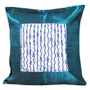 Dark Green Hand Embroidered Mashru Cushion Cover
