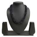 Handmade Blue Sun Stone Round Bead Necklace