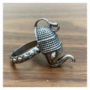 Handcrafted German Silver Oxidized Ring