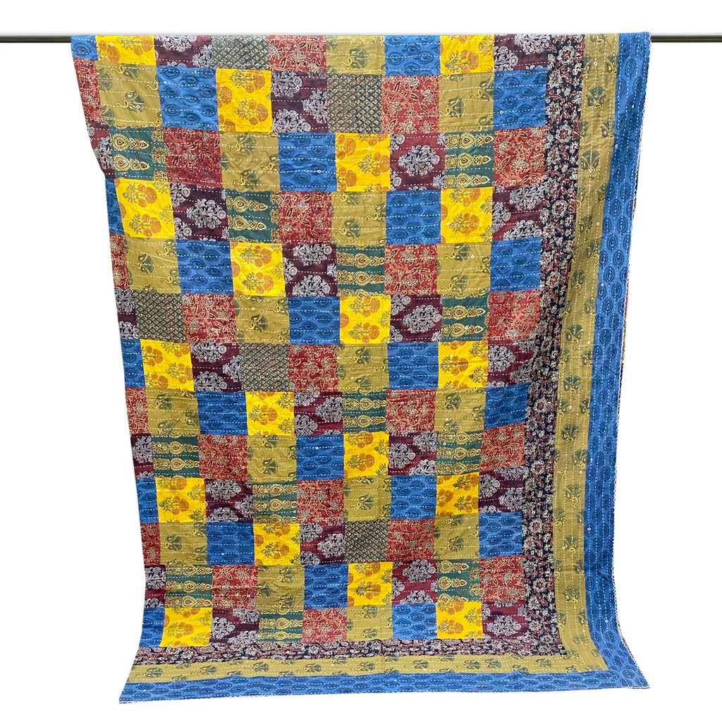 Multicolour Cotton Handmade Patchwork Quilt