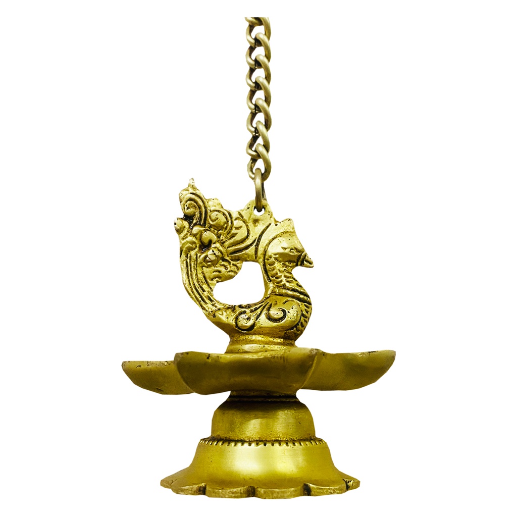 Handcrafted Brass Ethnic Hanging Peacock Diya