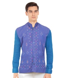 [GGCMSPTJ01] Handwoven Men's Sophisticated Purple Tangaliya Jacket