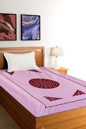 [GGCAWSB02] Pink Applique Work Single Bedcover