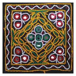 [GGCMEP44] Multicolor Hand Embroidered Patch with Mirror Work