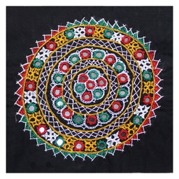 [GGCMEP60] Multicolor Hand Embroidered Patch with Mirror Work
