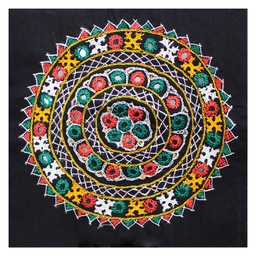 [GGCMEP62] Multicolor Hand Embroidered Patch with Mirror Work