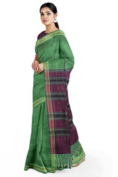 [GGCSTCSS09] Mehndi and Purple Tangaliya Cotton Silk Handwoven Saree