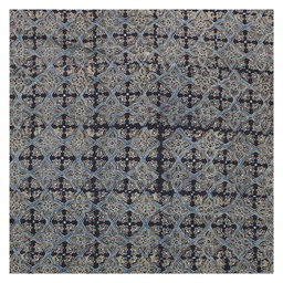 [GGCABPY05] Dark Grey and Beige Cotton Hand Block Print Cloth Material/Fabric