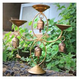 [GGCHMCB02] Handmade Decorative Diya Stand Copper Bell