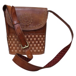 [GGCMLBB21] Handcrafted Kutchi Leather Balti Sling Bag