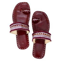 [GGCHNLF14] Brown Handstitched Leather Flats
