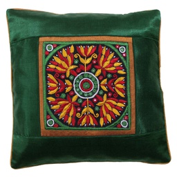 [GGCMCV32] Hand Embroidered Mashru Cushion Cover