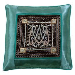 [GGCMCV40] Hand Embroidered Mashru Cushion Cover